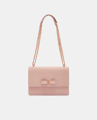  TED BAKER - Túi đeo chéo nữ da nắp gập phối nơ Joanaa 