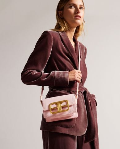  TED BAKER - Túi đeo chéo nữ phom chữ nhật phối nắp gập Tikisha 