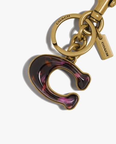  COACH - Thẻ treo chữ C Tortoise Signature Bag Charm 