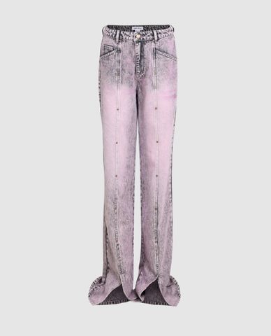  URBAN REVIVO - Quần jeans nữ ống loe hiện đại 