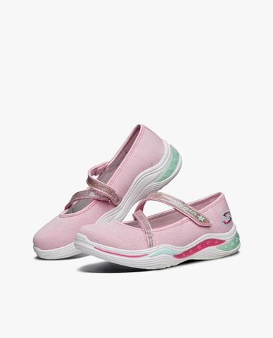  SKECHERS - Giày slip on trẻ em S Lights Power Petals Light Dancer 