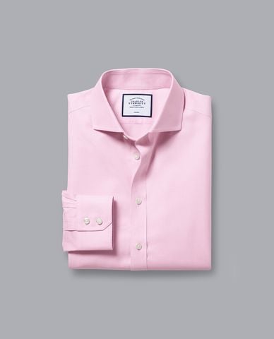  CHARLES TYRWHITT - Áo sơ mi nam tay dài Cutaway Collar Non Iron Twill 
