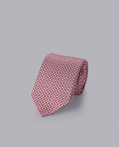  CHARLES TYRWHITT - Cà vạt nam lụa Stain Resistant Semi Plain Pattern 