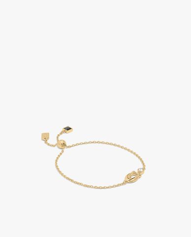  COACH - Vòng đeo tay nữ mắc xích Signature Crystal Slider 