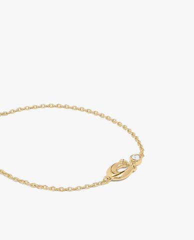  COACH - Vòng đeo tay nữ mắc xích Signature Crystal Slider 