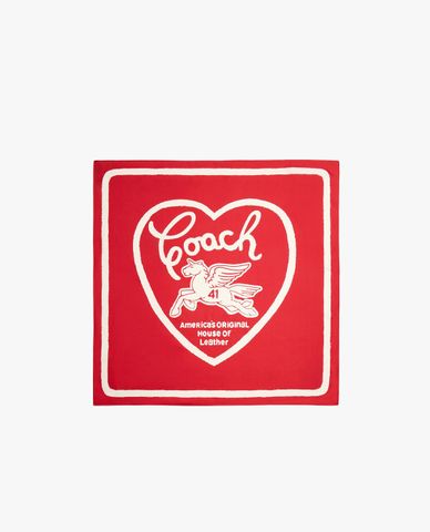  COACH - Khăn choàng nữ lụa phom vuông Pegasus 