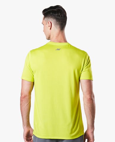  SKECHERS - Áo thun thể thao nam ngắn tay cổ tròn hiện đại Running 