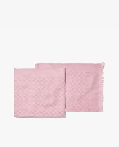  COACH - Khăn choàng nữ tua rua Signature 