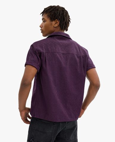  COACH - Áo sơ mi nam cổ bẻ tay ngắn Signature Woven 