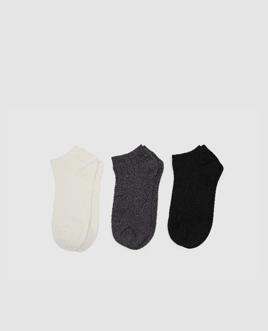 URBAN REVIVO - Set 3 vớ nam cổ thấp hiện đại