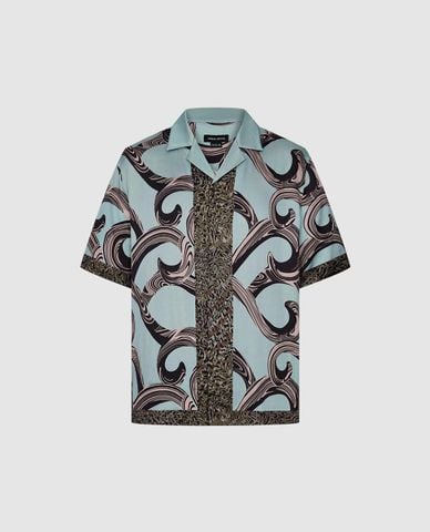  URBAN REVIVO - Áo sơ mi nam in họa tiết nghệ thuật 