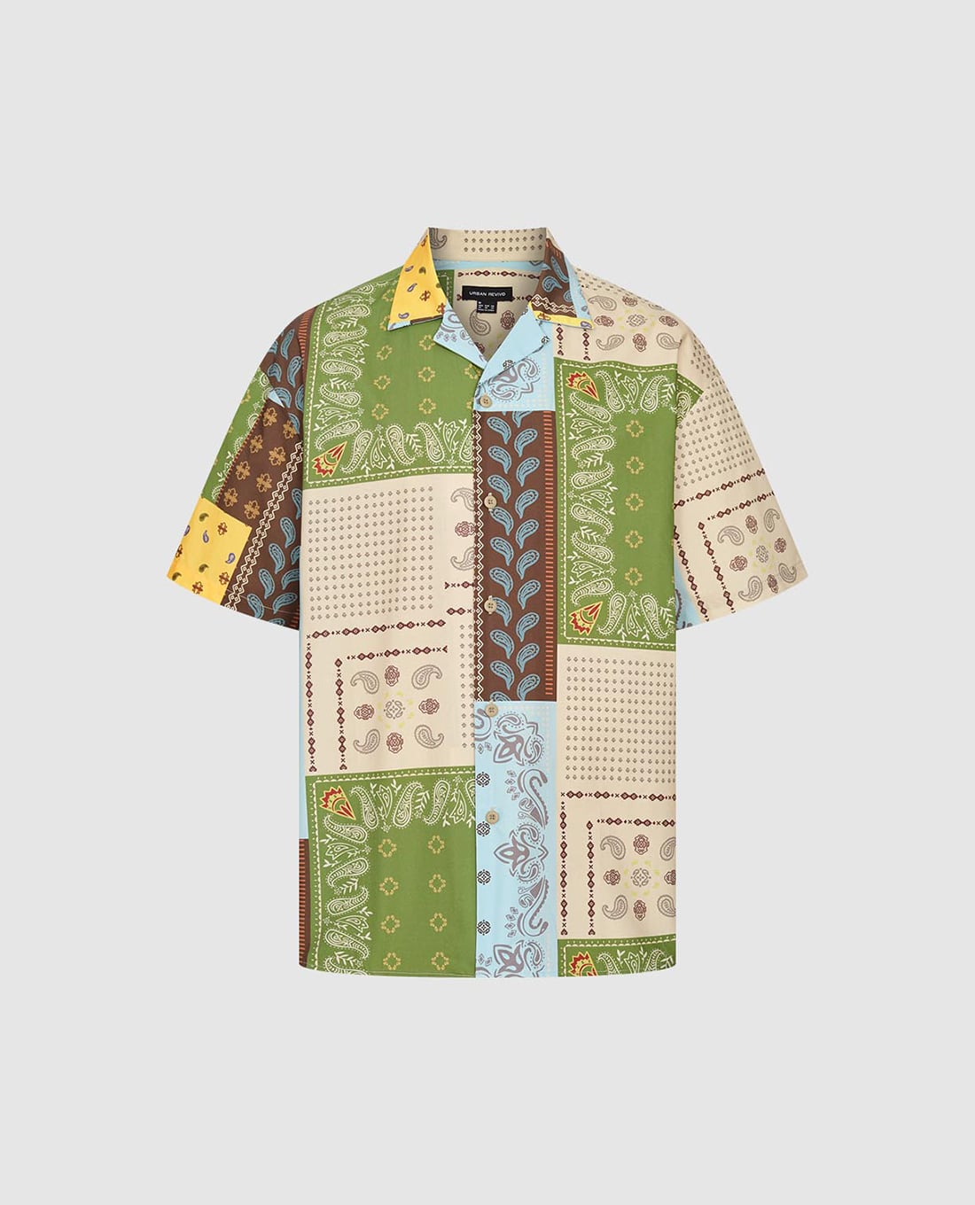 URBAN REVIVO - Áo sơ mi nam tay ngắn thời trang