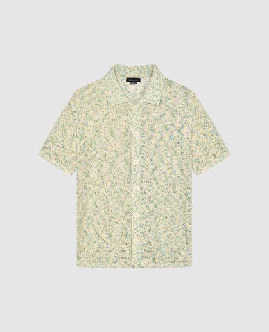  URBAN REVIVO - Áo sơ mi nam cổ bẻ tay ngắn 