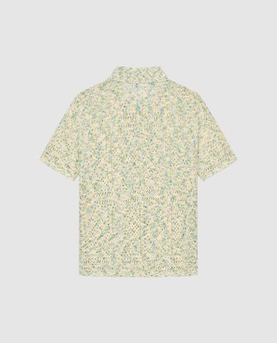  URBAN REVIVO - Áo sơ mi nam cổ bẻ tay ngắn 