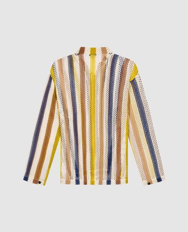  URBAN REVIVO - Áo sơ mi nam cổ bẻ tay dài kẻ sọc 