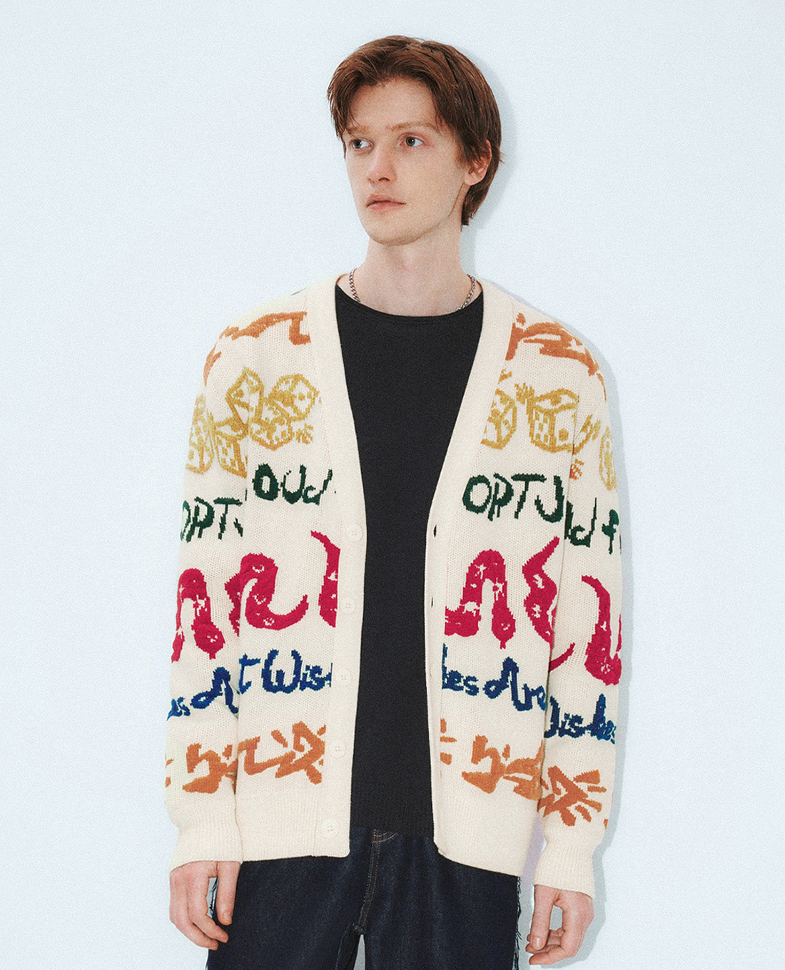 URBAN REVIVO - Áo khoác cardigan nam cổ V tay dài Regular