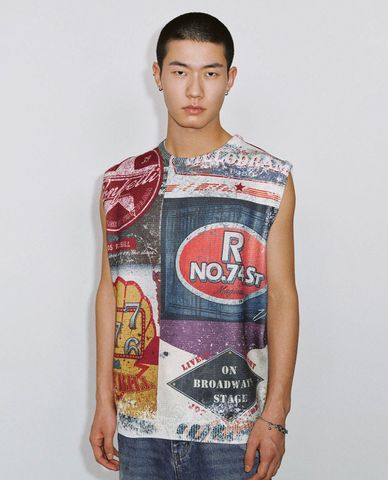  URBAN REVIVO - Áo sát nách nam in hình thời thượng 