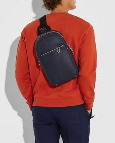  COACH - Túi đeo chéo nam chữ nhật Metropolitan 