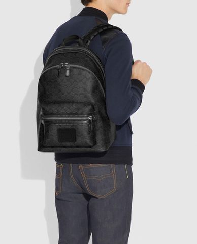  COACH - Balo nam chữ nhật Academy In Signature Canvas 