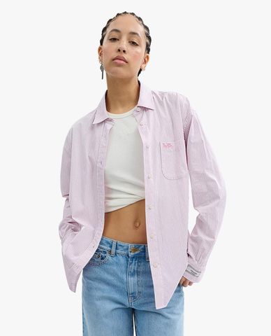  COACH - Áo sơ mi nữ cổ bẻ tay dài thêu hoạ tiết Classic Button Down 