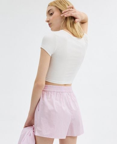  COACH - Quần shorts ngắn nữ lưng thun Classic Chino 