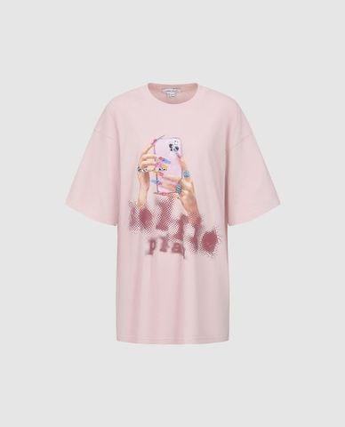  URBAN REVIVO - Áo thun nữ cổ tròn tay ngắn Printed 