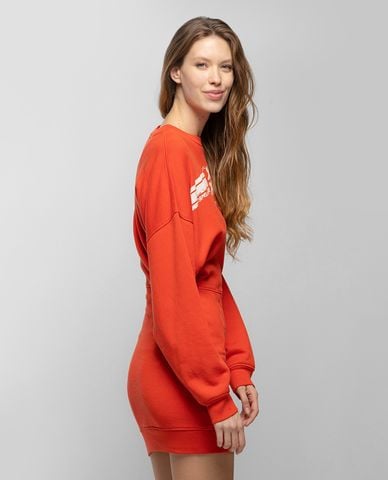  PINKO - Đầm mini cổ tròn dài tay Fleece Love Birds 