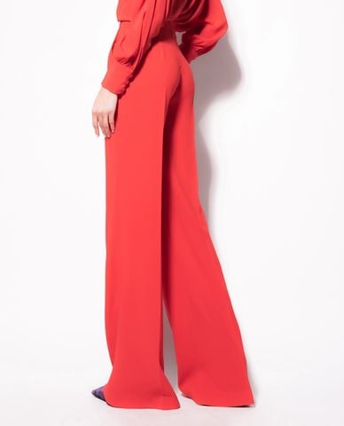  PINKO - Quần ống loe nữ phom suông Sbozzare 