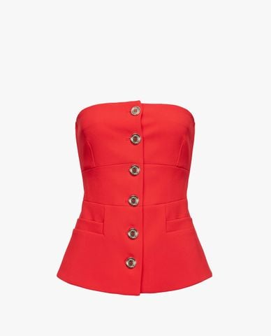  PINKO - Áo kiểu nữ cúp ngực phối nút Tucuman 