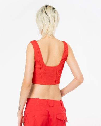  PINKO - Áo sát nách croptop phom ôm Titone 