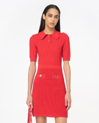  PINKO - Đầm polo dệt kim tay lỡ Equiseto 