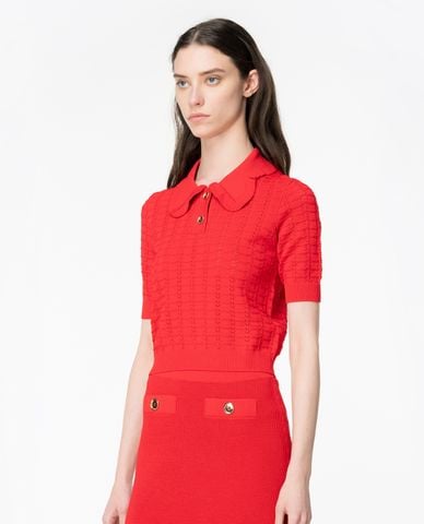  PINKO - Áo polo dệt kim tay lỡ Flox 