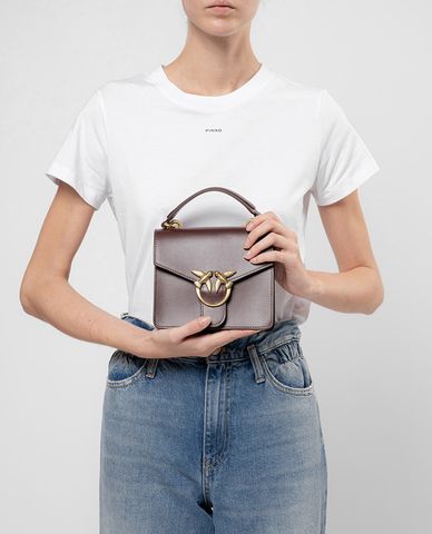  PINKO - Túi xách nữ phom vuông nắp gập Love Mini Top 