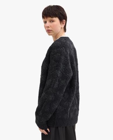  COACH - Áo khoác cardigan nữ cổ V tay dài Signature 