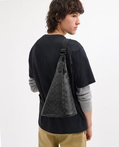  COACH - Túi đeo chéo nam Dominic In Signature Canvas 