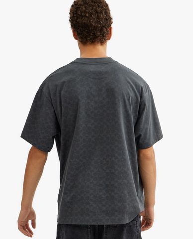  COACH - Áo thun nam cổ tròn tay ngắn Signature Duck Relaxed 