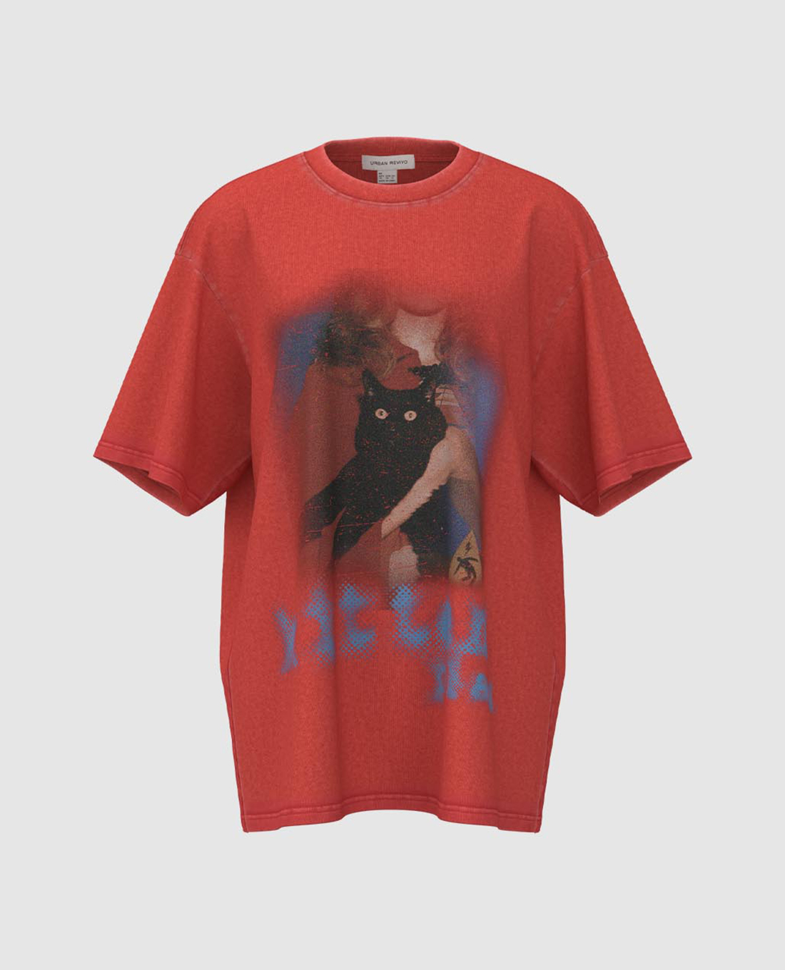 URBAN REVIVO - Áo thun nữ cổ tròn tay ngắn Printed