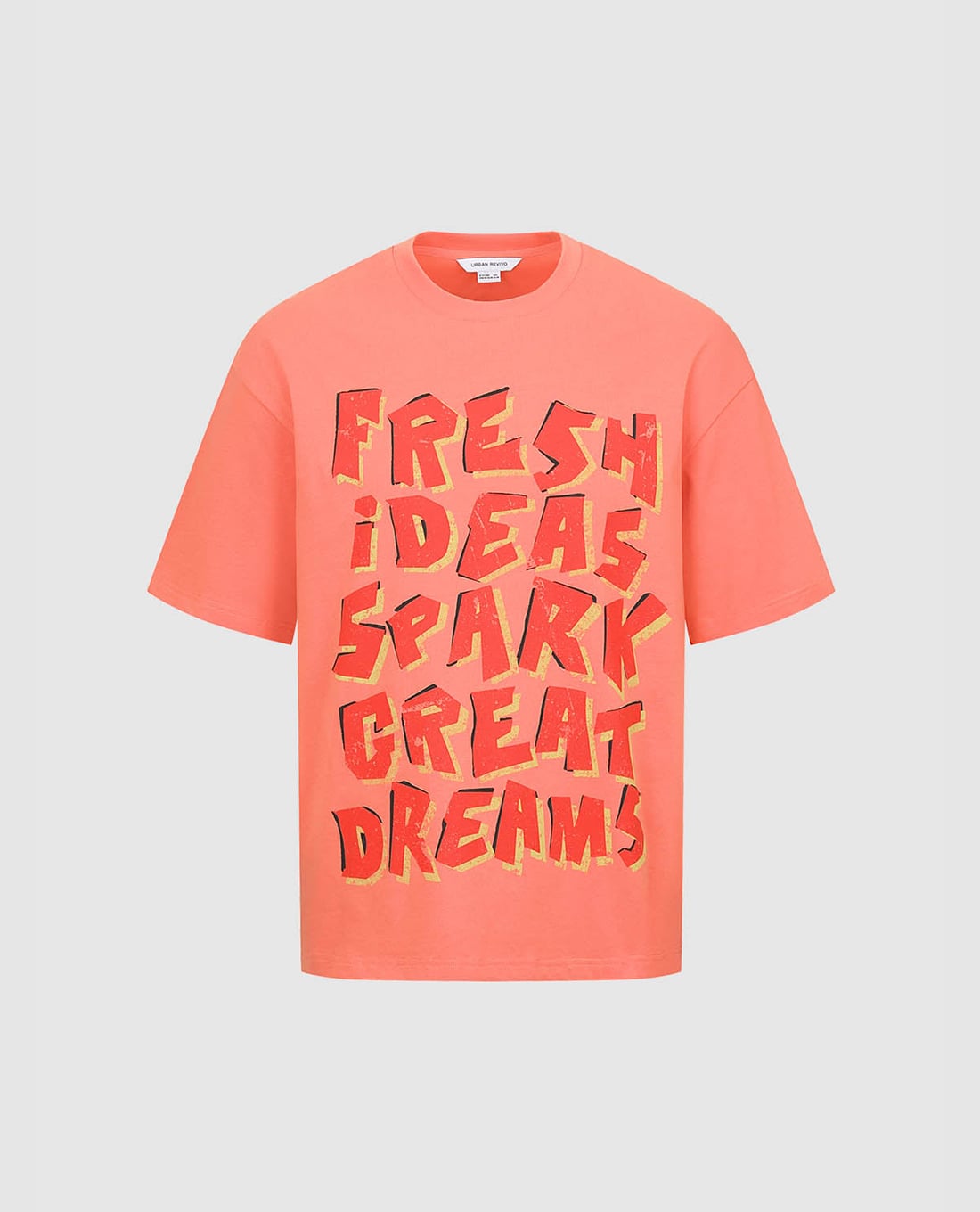 URBAN REVIVO - Áo thun nam cổ tròn tay ngắn Printed