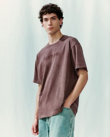  URBAN REVIVO - Áo thun nam cổ tròn tay ngắn Letter Printed 