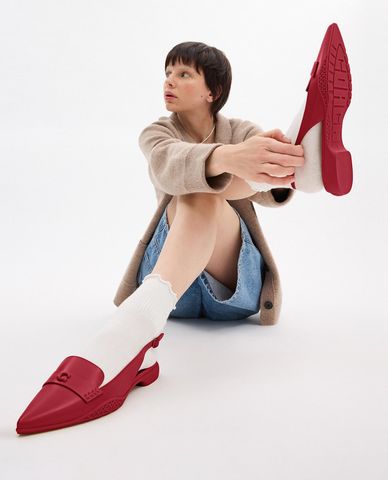  COACH - Giày sandals cao gót nữ mũi nhọn Carrie Skimmer 