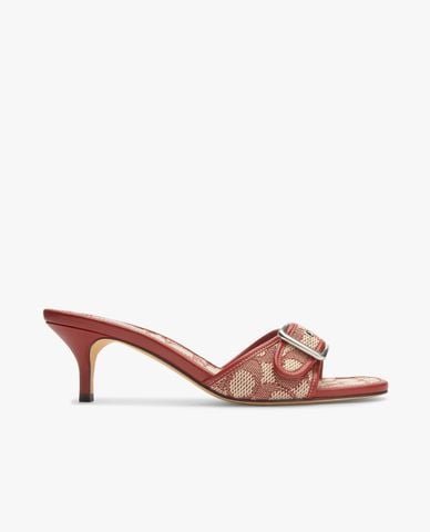  COACH - Giày mules cao gót hở mũi Margot 