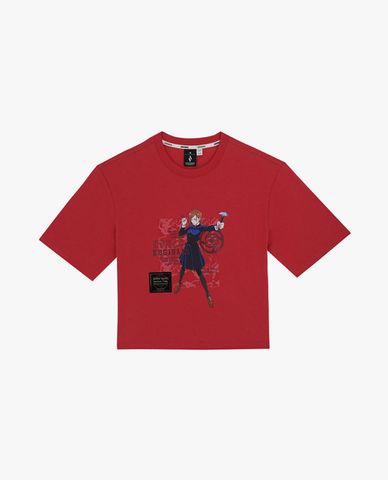  SKECHERS - Áo croptop nữ cổ tròn tay ngắn Jujutsu Kaisen 