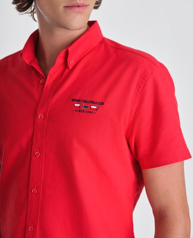  BEVERLY HILLS POLO CLUB - Áo sơ mi nam cổ bẻ tay ngắn trẻ trung 
