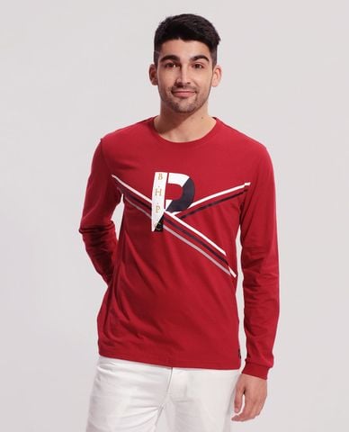  BEVERLY HILLS POLO CLUB - Áo thun nam cổ tròn tay dài thời trang 