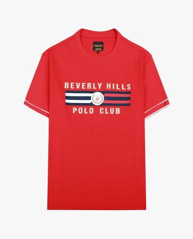  BEVERLY HILLS POLO CLUB - Áo thun nam cổ tròn tay ngắn trẻ trung 