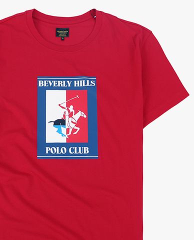  BEVERLY HILLS POLO CLUB - Áo thun nam cổ tròn tay ngắn trẻ trung 