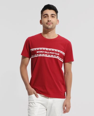  BEVERLY HILLS POLO CLUB - Áo thun nam cổ tròn tay ngắn trẻ trung 