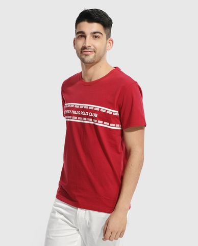  BEVERLY HILLS POLO CLUB - Áo thun nam cổ tròn tay ngắn trẻ trung 