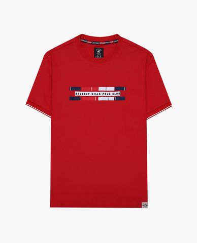  BEVERLY HILLS POLO CLUB - Áo thun nam cổ tròn tay ngắn trẻ trung 