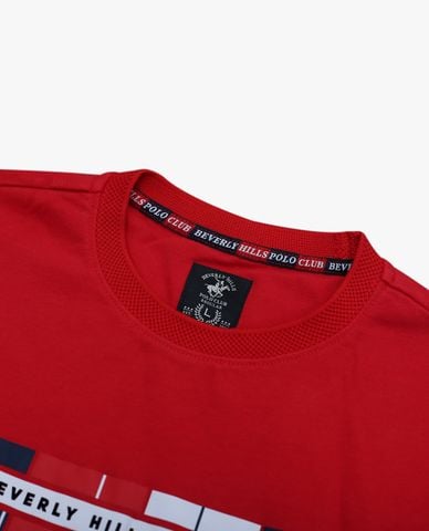  BEVERLY HILLS POLO CLUB - Áo thun nam cổ tròn tay ngắn trẻ trung 